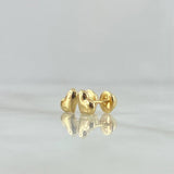 Topos Corazón 0.8gr / 10mm Troquelado Oro Amarillo 18K *