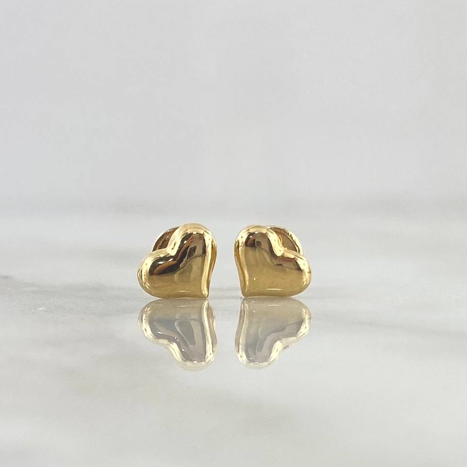 Topos Corazón 0.8gr / 10mm Troquelado Oro Amarillo 18K *