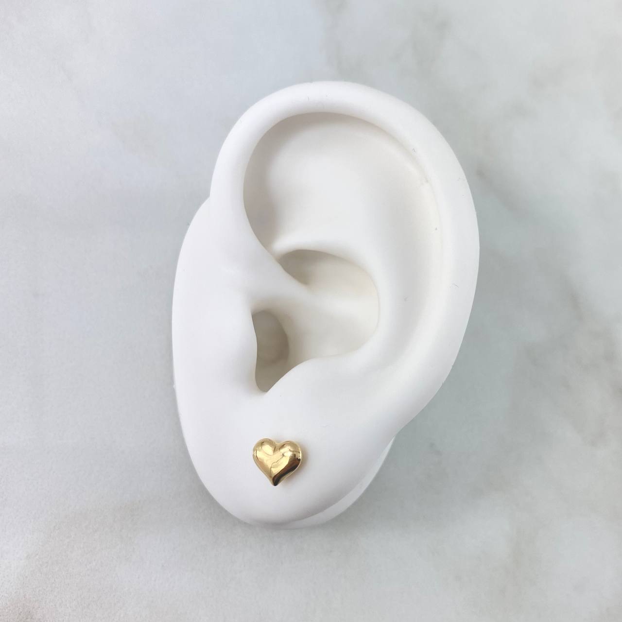 Topos Corazón 0.8gr / 10mm Troquelado Oro Amarillo 18K *
