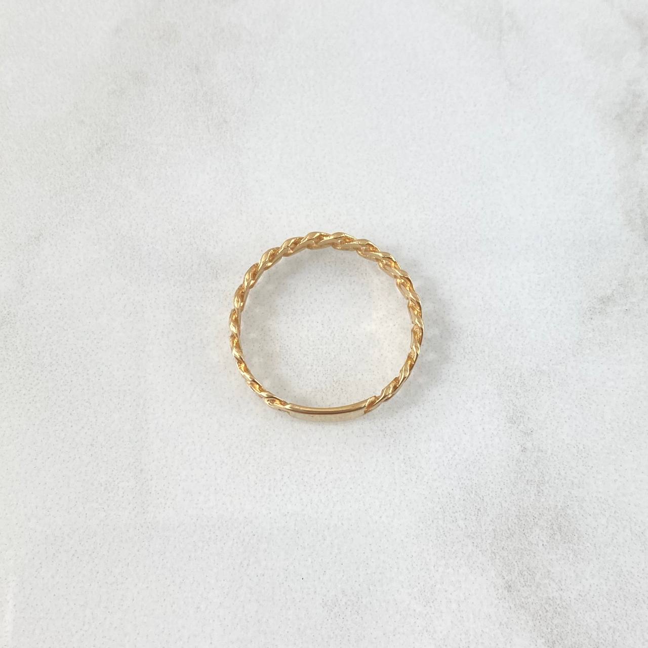 Anillo Cubano 1.85gr / T7 3/4 / Oro Amarillo