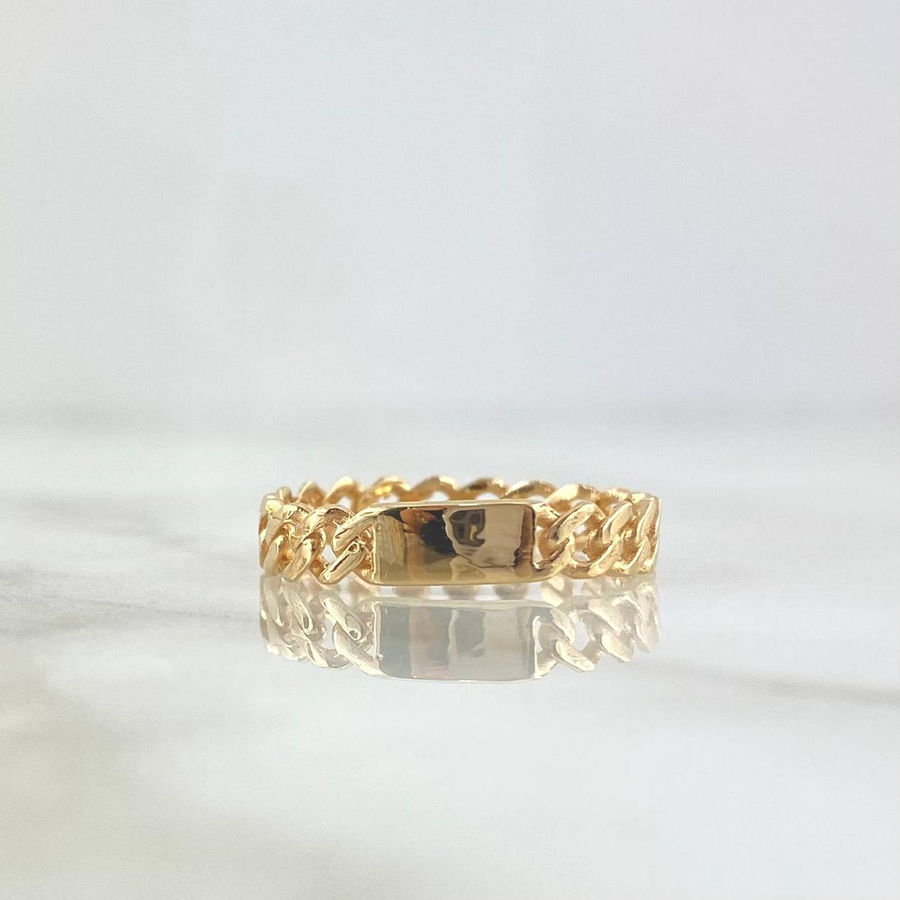 Anillo Cubano 1.85gr / T7 3/4 / Oro Amarillo