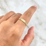 Anillo Cubano 1.85gr / T7 3/4 / Oro Amarillo