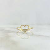 Anillo Silueta Corazón 0.95gr / T6 1/2 / Oro Amarillo ©