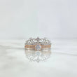 Anillo Solitario Corona 4.1gr / T8 / Circones Blancos Dos Oros Blanco Rosa