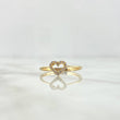 Anillo Corazón 0.95gr / T6 / Circones Blancos Oro Amarillo