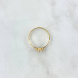Anillo Solitario Coquette 1.4gr / T7 1/4 / Circones Blancos Oro Amarillo