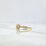 Anillo Halo Incrustado 2.5gr / T5 1/4 / Circones Blancos Oro Amarillo