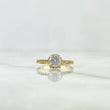 Anillo Halo Incrustado 2.5gr / T5 1/4 / Circones Blancos Oro Amarillo