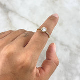 Anillo Halo Incrustado 2.5gr / T5 1/4 / Circones Blancos Oro Amarillo