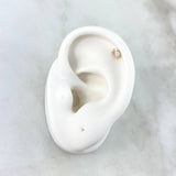 Piercing Chispa Cuatro Garras 0.35gr / 1.4cm / Circon Blanco Oro Amarillo (Joya)