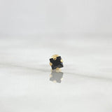 Piercing Chispa Cuatro Garras 0.3gr / 1.1cm / Circon Negro Oro Amarillo (Joya)