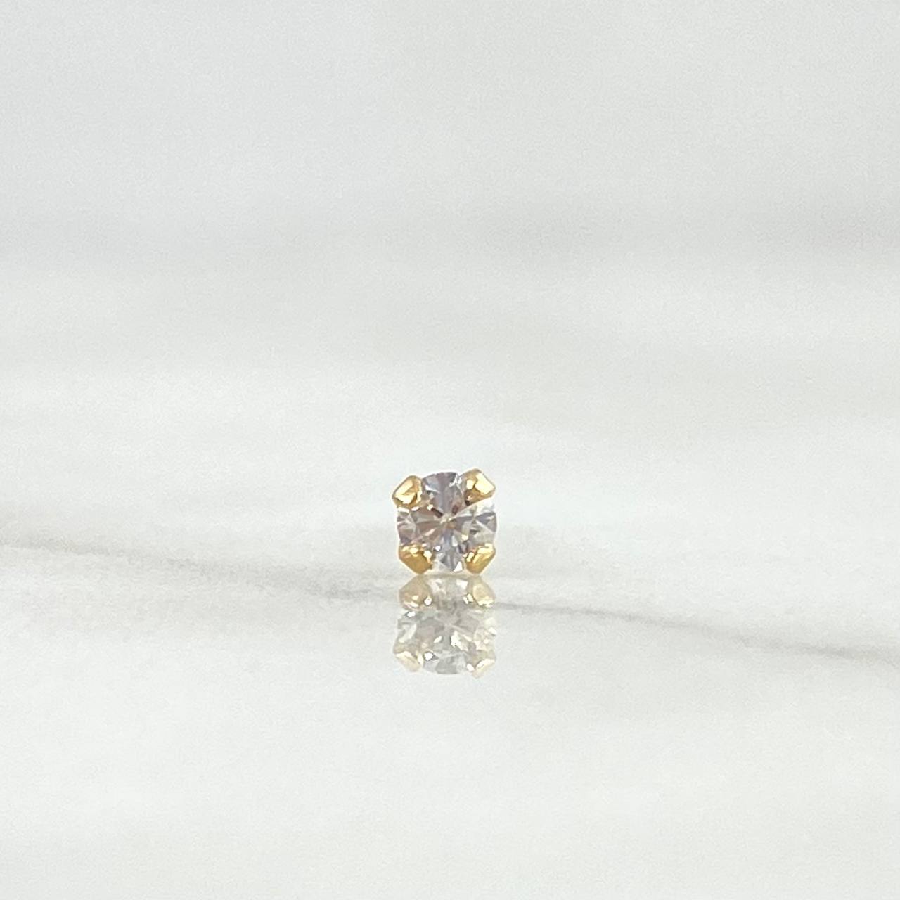 Piercing Chispa Fija 0.15gr / 1cm / Circon Blanco Oro Amarillo (Joya)