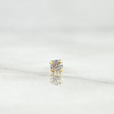 Piercing Chispa Fija 0.15gr / 1cm / Circon Blanco Oro Amarillo (Joya)