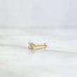 Piercing Chispa Fija 0.15gr / 1cm / Circon Blanco Oro Amarillo (Joya)