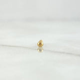 Piercing Chispa Fija Bola 0.1gr / 1.1cm / 2mm Lisa Oro Amarillo 18K (Joya) ©