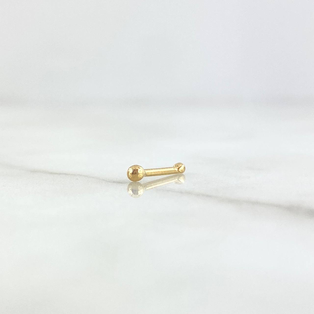 Piercing Chispa Fija Bola 0.15gr / 1cm / 2.5mm Lisa Oro Amarillo 18K (Joya)