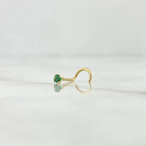 Piercing Circon Verde 0.15gr / 1cm / Nac.Esp. Oro 18K ©