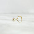 Piercing Chispa Cuatro Garras Curvo 0.2gr / 1cm / Circon Blanco Oro Amarillo (Joya)