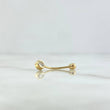 Piercing Bisel Ombligo 0.45gr / 2.1cm / Circon Blanco Oro Amarillo (Joya)