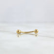 Piercing Ombligo 0.3gr / 1.8cm / Bola 3mm Oro Amarillo (Joya)