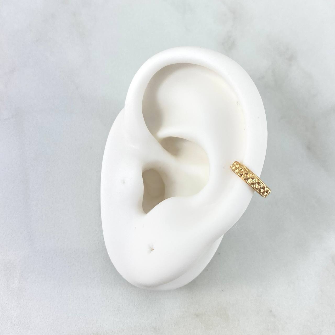 Piercing Earcuff Simulador Rombos 0.85gr / 1.2cm / Oro Amarillo (Joya)