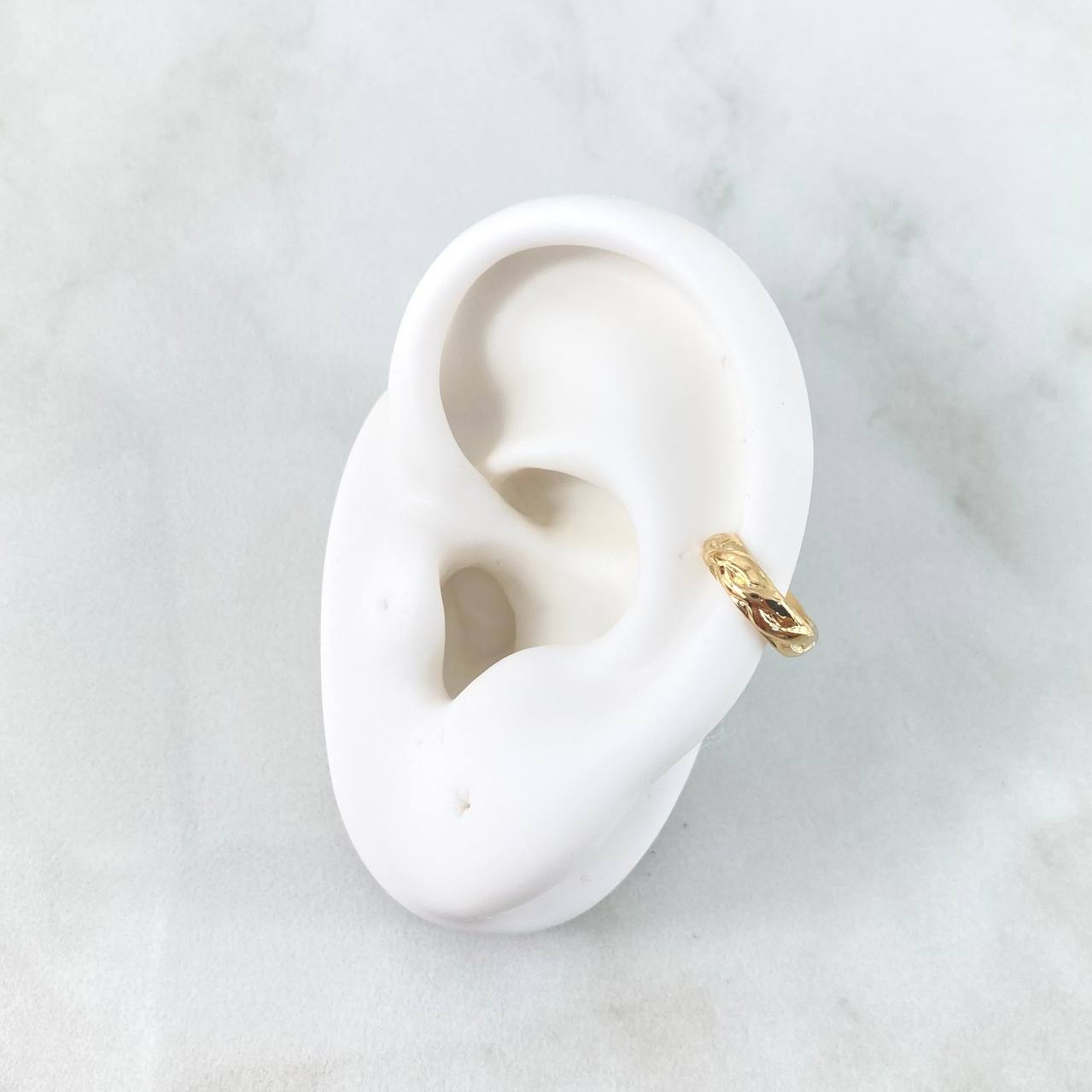 Piercing Earcuff Simulador Trenzado 1.05gr / 1.2cm / Oro Amarillo (Joya)