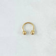 Piercing Curvo 0.4gr / 1cm / Bola 3mm - Bola Rosca Oro Amarillo ©