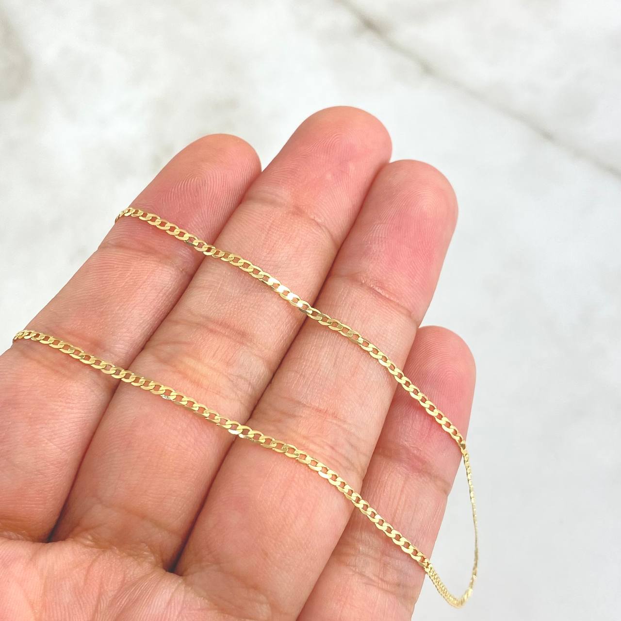 Cadena Cubana 2.45gr / 60cm / 1.5mm Oro Amarillo +1