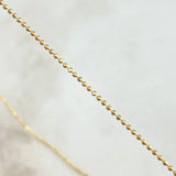 Cadena Militar 2gr / 45cm / 1mm Bola Diamantada Oro Amarillo +3