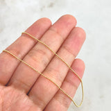 Cadena Militar 2gr / 45cm / 1mm Bola Diamantada Oro Amarillo +3