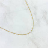 Cadena Militar 2gr / 45cm / 1mm Bola Diamantada Oro Amarillo +3