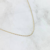 Cadena Morse 2.15gr / 45cm / 1mm Oro Amarillo +3 18K