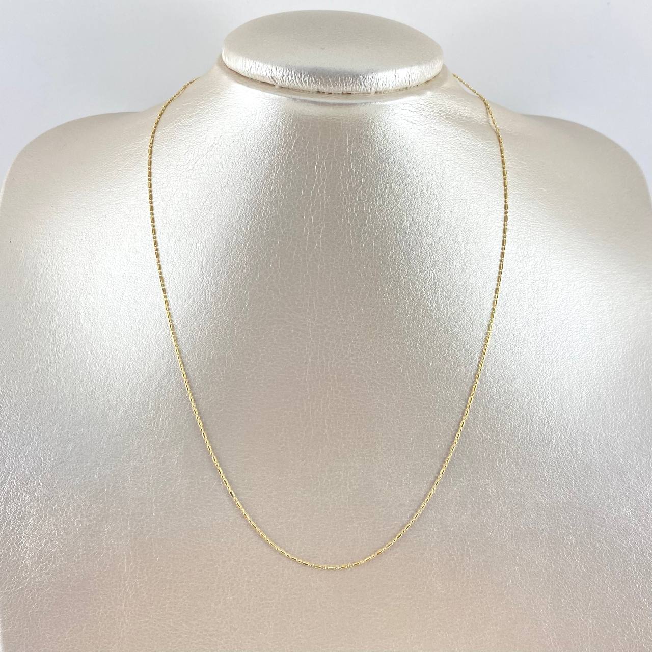 Cadena Morse 2.15gr / 45cm / 1mm Oro Amarillo +3 18K
