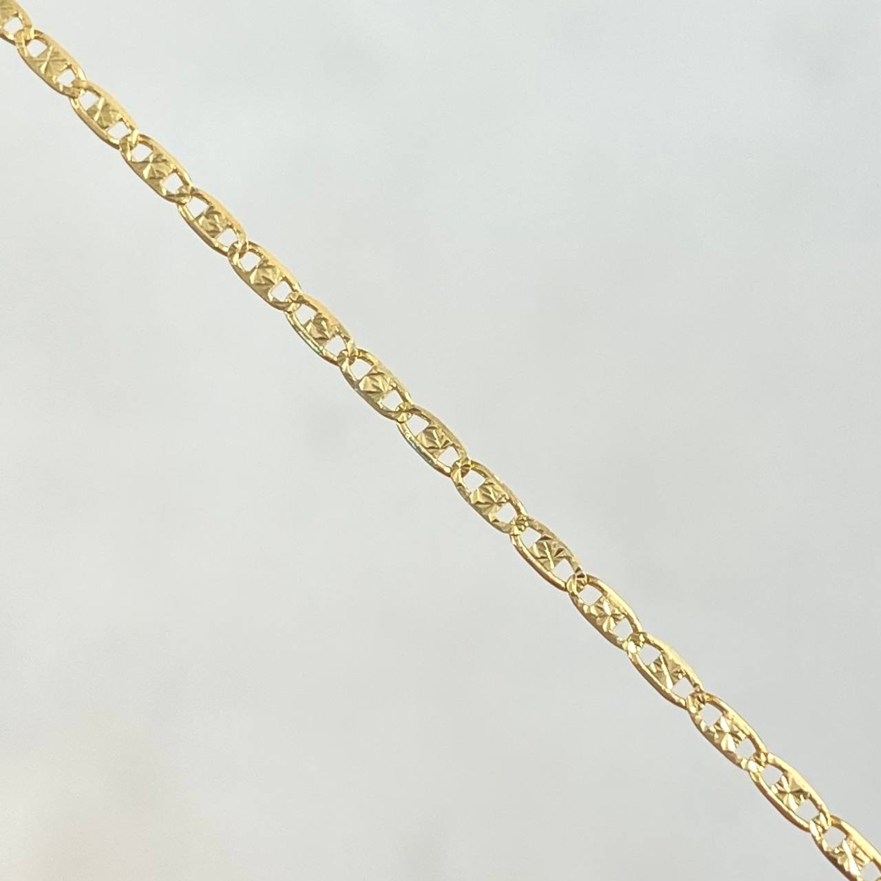 Cadena Plana 1.6gr / 45cm / 1.2mm Diamantada Oro Amarillo +3