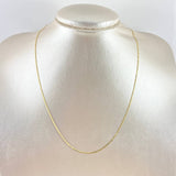 Cadena Plana 1.6gr / 45cm / 1.2mm Diamantada Oro Amarillo +3