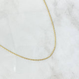 Cadena Plana 1.6gr / 45cm / 1.2mm Diamantada Oro Amarillo +3