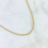 Cadena Lazo 2.05gr / 50cm / 2mm Oro Amarillo +3