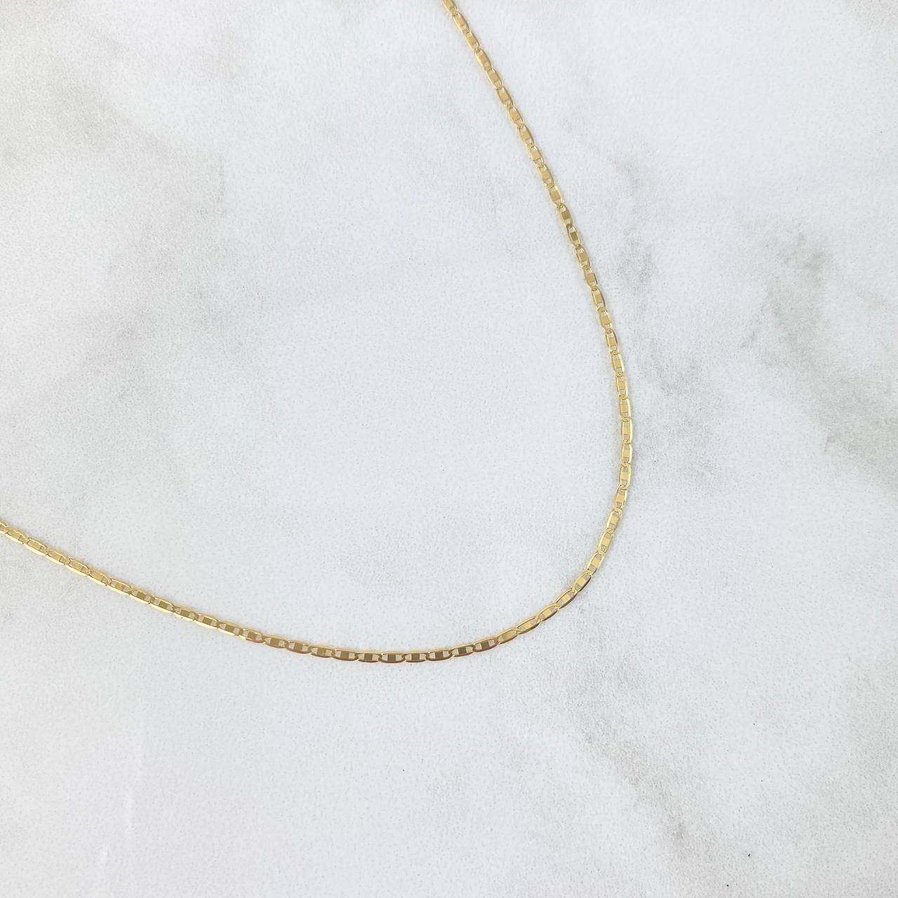 Cadena Plana 1.65gr / 50cm / 1.2mm Lisa Oro Amarillo +3