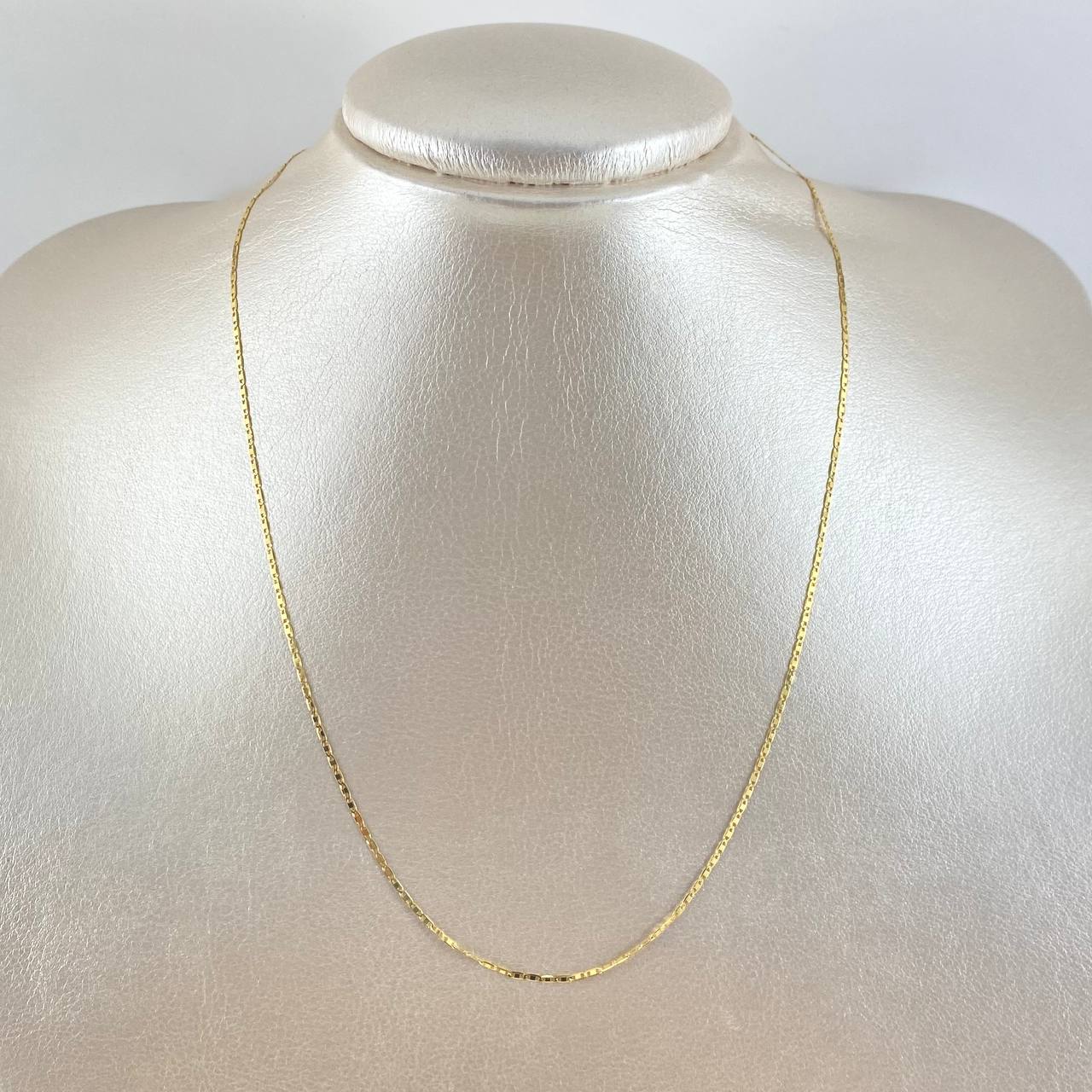 Cadena Plana 1.5gr / 45cm / 1.2mm Lisa Oro Amarillo +3