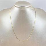 Cadena Plana 1.5gr / 45cm / 1.2mm Lisa Oro Amarillo +3