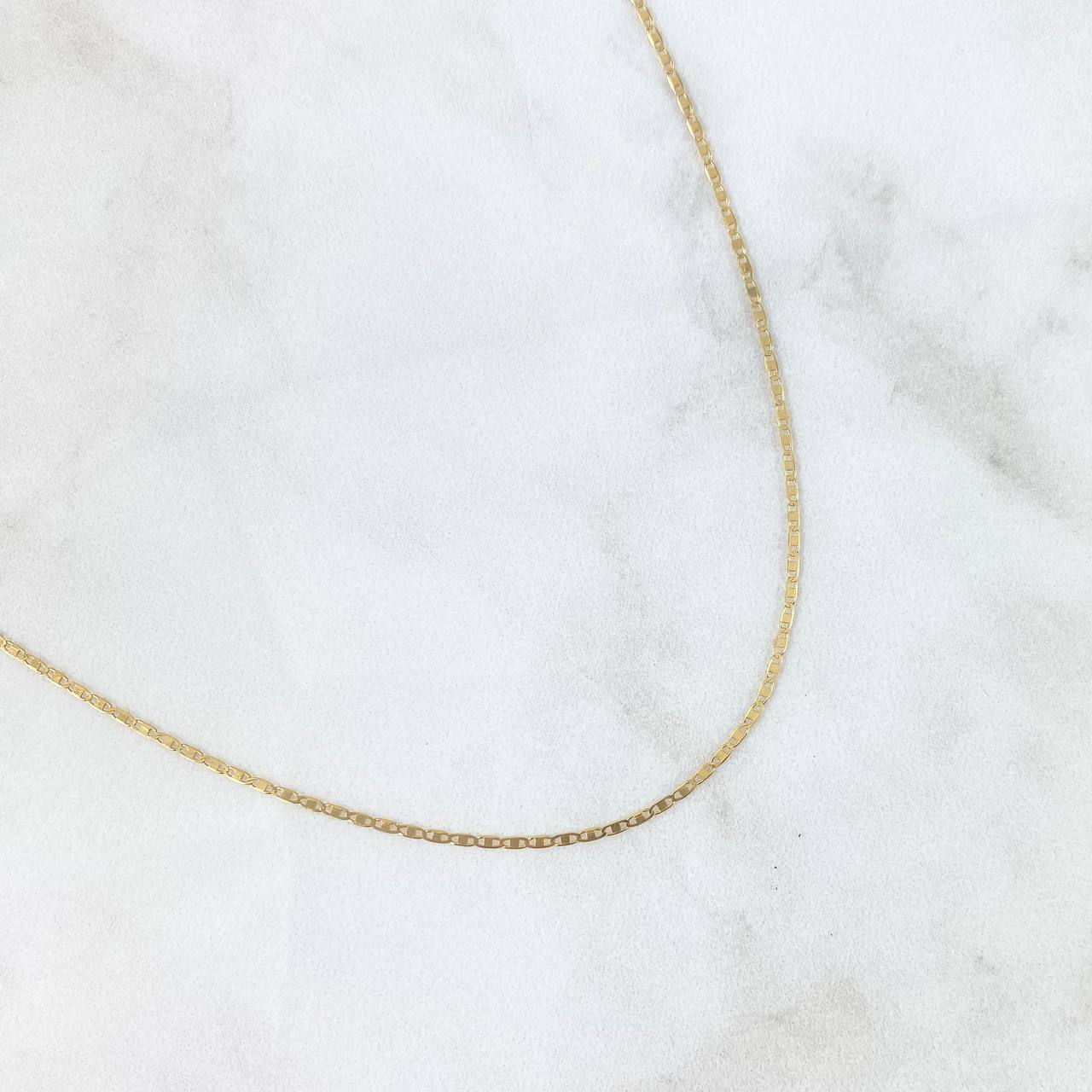 Cadena Plana 1.65gr / 50cm / 1.2mm Lisa Oro Amarillo +3