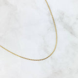 Cadena Plana 1.65gr / 50cm / 1.2mm Lisa Oro Amarillo +3