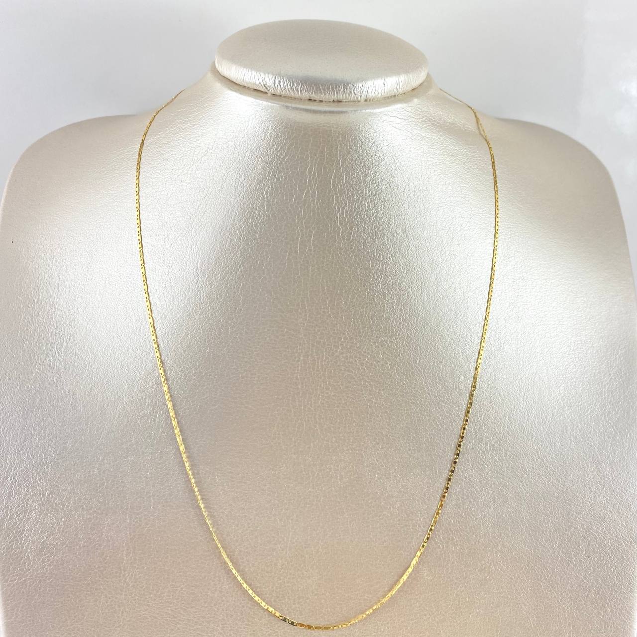 Cadena Plana 1.65gr / 50cm / 1.2mm Lisa Oro Amarillo +3