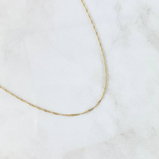 Cadena Singapur 2.1g / 45.1cm / 1.5mm Oro Amarillo 18K