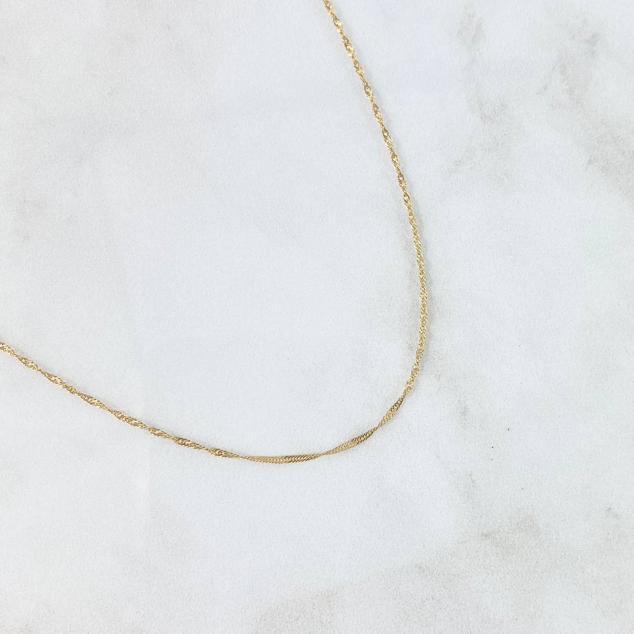 Cadena Singapur 0.8gr / 45cm / +3 Oro 18K ©