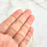 Cadena Singapur 0.85gr / 50cm / 0.9mm Oro Amarillo +3 18K