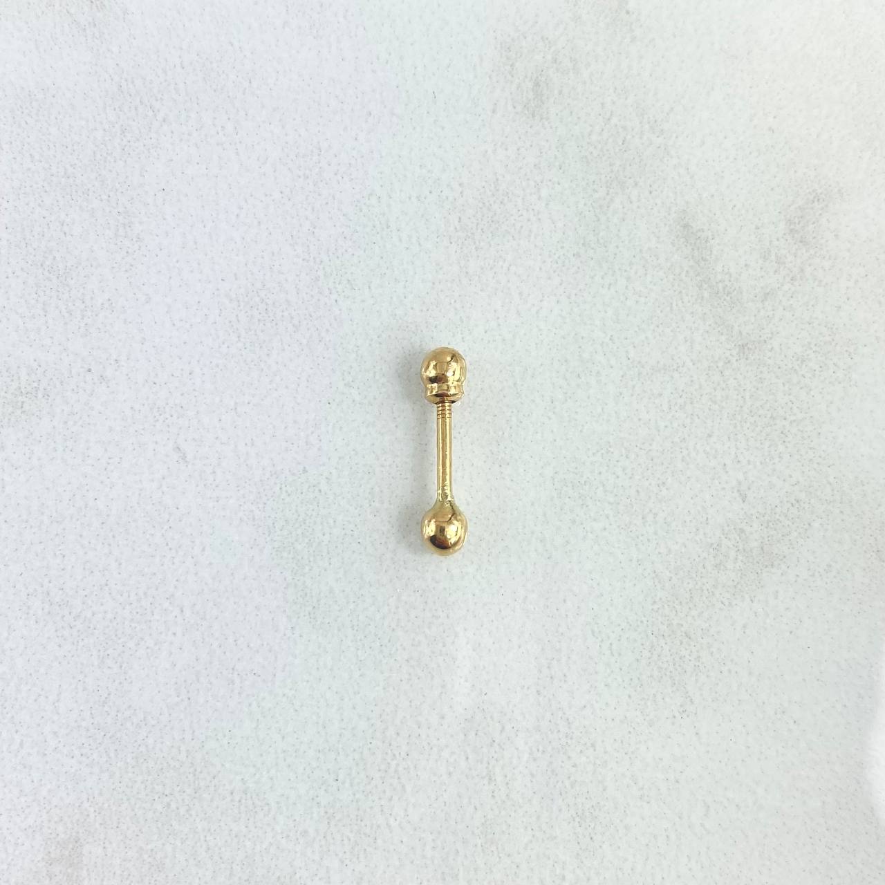 Piercing Chispa 0.25gr / 1.2cm / Bola 3mm. Bola Rosca Oro Amarillo (Joya)