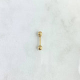 Piercing Chispa Recto 0.25gr / 1.3cm / Bola 3mm - Bola Rosca Oro Amarillo 18K (Joya) *