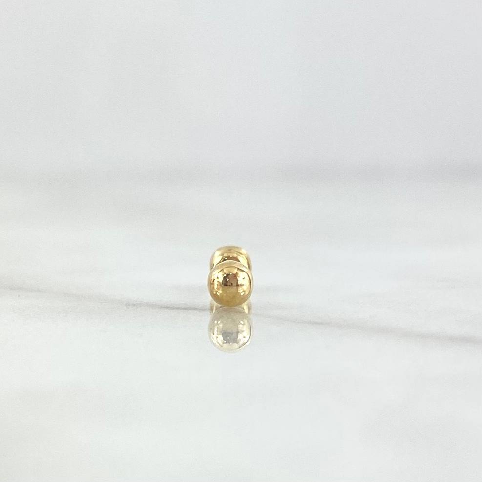Piercing Chispa 0.25gr / 1.2cm / Bola 3mm. Bola Rosca Oro Amarillo (Joya)