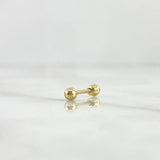 Piercing Chispa 0.25gr / 1.2cm / Bola 3mm. Bola Rosca Oro Amarillo (Joya)